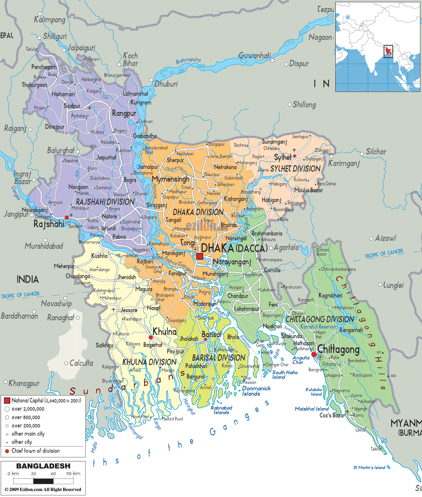 bangladesh regional carte